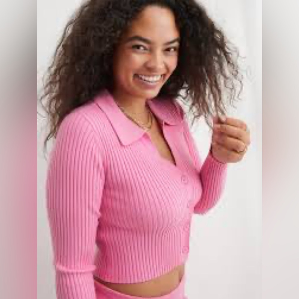 AERIE Gotta Jet! Polo Sweater size women’s small